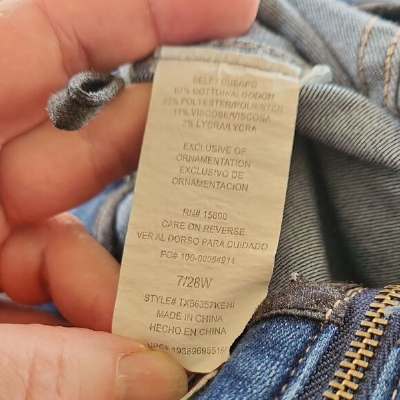 Jolt Blue Mini Pencil Denim Skirt for Casual Wear Juniors Size 7 28W - Picture 4 of 4